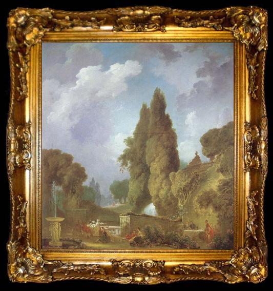 framed  Jean-Honore Fragonard Blindbock, ta009-2